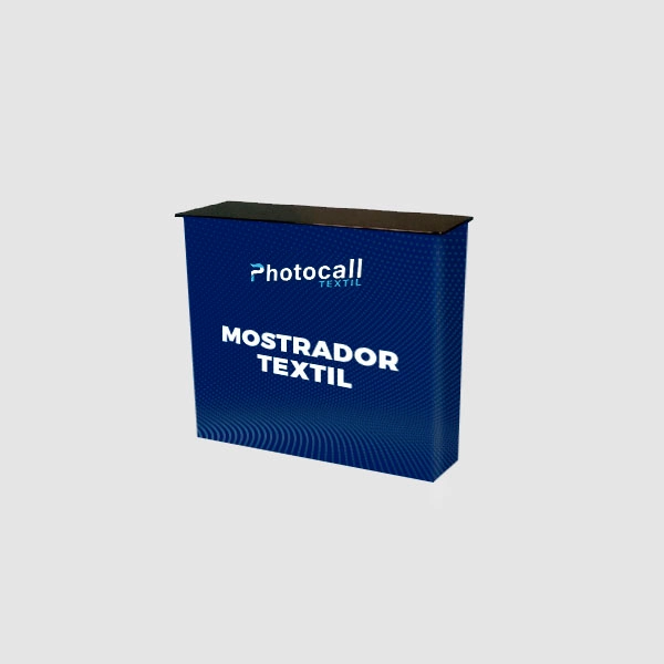 mostrador stand textil